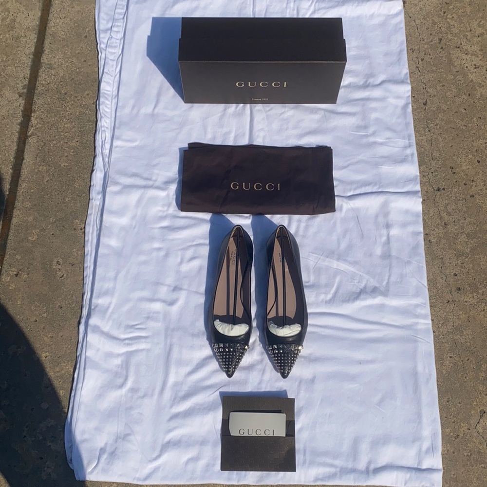 Gucci Studded Flats NIB